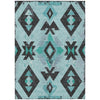 Piper Looms Chantille Aztec ACN1882 Teal Machine Washable Area Rug main image