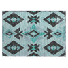 Piper Looms Chantille Aztec ACN1882 Teal Machine Washable Area Rug Scatter Main Image