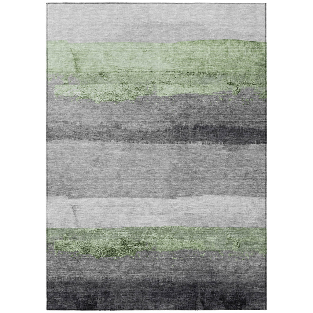 Piper Looms Chantille Stripes ACN1883 Aloe Machine Washable Area Rug main image