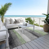 Piper Looms Chantille Stripes ACN1883 Aloe Machine Washable Area Rug Outdoor Lifestyle Image Feature