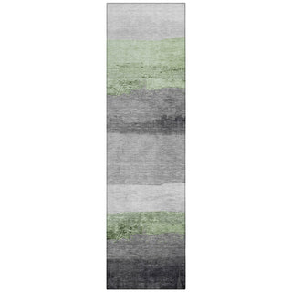 Piper Looms Chantille Stripes ACN1883 Aloe Machine Washable Area Rug Runner Main Image