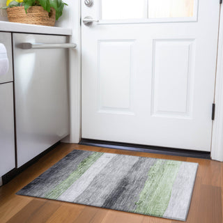 Piper Looms Chantille Stripes ACN1883 Aloe Machine Washable Area Rug Scatter Lifestyle Image Feature