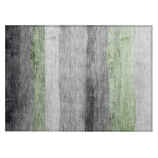 Piper Looms Chantille Stripes ACN1883 Aloe Machine Washable Area Rug Scatter Main Image