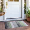 Piper Looms Chantille Stripes ACN1883 Aloe Machine Washable Area Rug Scatter Outdoor Lifestyle Image Feature