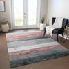 Piper Looms Chantille Stripes ACN1883 Blush Machine Washable Area Rug Lifestyle Image Feature