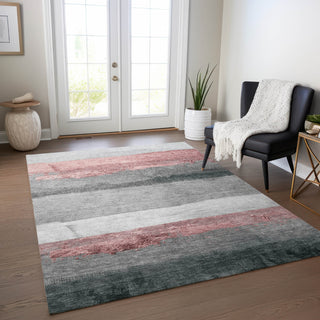 Piper Looms Chantille Stripes ACN1883 Blush Machine Washable Area Rug Lifestyle Image Feature