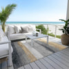 Piper Looms Chantille Stripes ACN1883 Gold Machine Washable Area Rug Outdoor Lifestyle Image Feature