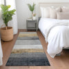 Piper Looms Chantille Stripes ACN1883 Gold Machine Washable Area Rug Runner Lifestyle Image Feature