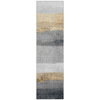 Piper Looms Chantille Stripes ACN1883 Gold Machine Washable Area Rug Runner Main Image