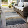 Piper Looms Chantille Stripes ACN1883 Gold Machine Washable Area Rug Runner Outdoor Lifestyle Image Feature