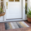 Piper Looms Chantille Stripes ACN1883 Gold Machine Washable Area Rug Scatter Outdoor Lifestyle Image Feature