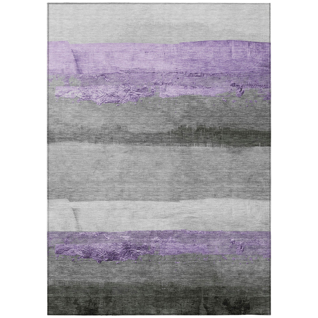 Piper Looms Chantille Stripes ACN1883 Lavender Machine Washable Area Rug main image
