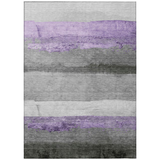 Piper Looms Chantille Stripes ACN1883 Lavender Machine Washable Area Rug main image