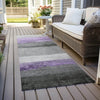 Piper Looms Chantille Stripes ACN1883 Lavender Machine Washable Area Rug Runner Outdoor Lifestyle Image Feature