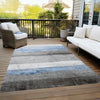 Piper Looms Chantille Stripes ACN1883 Sky Machine Washable Area Rug Outdoor Lifestyle Image Feature