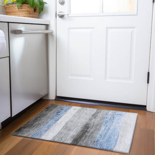 Piper Looms Chantille Stripes ACN1883 Sky Machine Washable Area Rug Scatter Lifestyle Image Feature