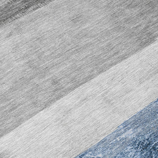 Piper Looms Chantille Stripes ACN1883 Sky Machine Washable Area Rug Swatch Image