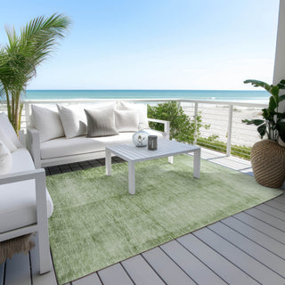 Piper Looms Chantille Modern ACN1884 Aloe Machine Washable Area Rug Outdoor Lifestyle Image Feature