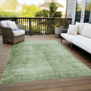 Piper Looms Chantille Modern ACN1884 Aloe Machine Washable Area Rug Outdoor Lifestyle Image Feature