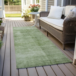 Piper Looms Chantille Modern ACN1884 Aloe Machine Washable Area Rug Runner Outdoor Lifestyle Image Feature