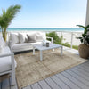 Piper Looms Chantille Modern ACN1884 Beige Machine Washable Area Rug Outdoor Lifestyle Image Feature
