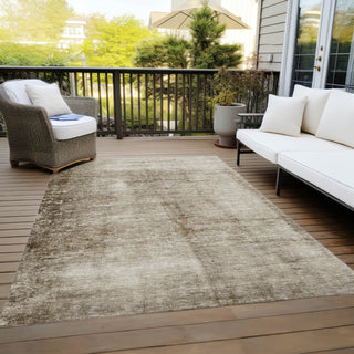 Piper Looms Chantille Modern ACN1884 Beige Machine Washable Area Rug Outdoor Lifestyle Image Feature