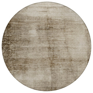 Piper Looms Chantille Modern ACN1884 Beige Machine Washable Area Rug Round Main Image