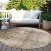 Piper Looms Chantille Modern ACN1884 Beige Machine Washable Area Rug Round Outdoor Lifestyle Image Feature