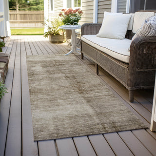 Piper Looms Chantille Modern ACN1884 Beige Machine Washable Area Rug Runner Outdoor Lifestyle Image Feature