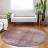 Piper Looms Chantille Modern ACN1884 Blush Machine Washable Area Rug Round Lifestyle Image Feature