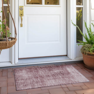 Piper Looms Chantille Modern ACN1884 Blush Machine Washable Area Rug Scatter Outdoor Lifestyle Image Feature