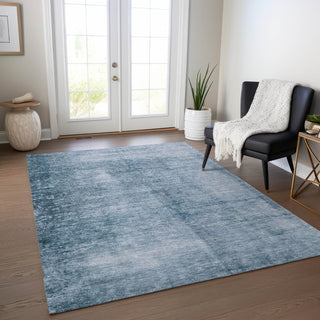 Piper Looms Chantille Modern ACN1884 Denim Machine Washable Area Rug Lifestyle Image Feature