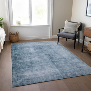 Piper Looms Chantille Modern ACN1884 Denim Machine Washable Area Rug Lifestyle Image Feature