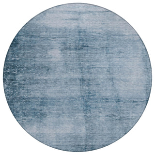 Piper Looms Chantille Modern ACN1884 Denim Machine Washable Area Rug Round Main Image