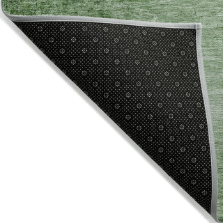 Piper Looms Chantille Modern ACN1884 Green Machine Washable Area Rug Backing Image