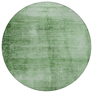 Piper Looms Chantille Modern ACN1884 Green Machine Washable Area Rug Round Main Image