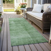 Piper Looms Chantille Modern ACN1884 Green Machine Washable Area Rug Runner Outdoor Lifestyle Image Feature