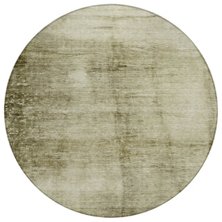 Piper Looms Chantille Modern ACN1884 Khaki Machine Washable Area Rug Round Main Image