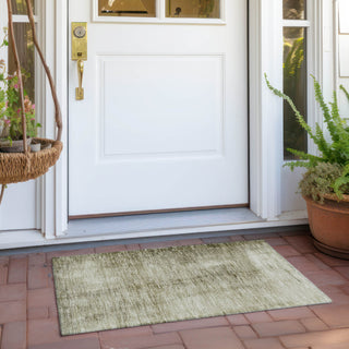 Piper Looms Chantille Modern ACN1884 Khaki Machine Washable Area Rug Scatter Outdoor Lifestyle Image Feature