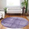 Piper Looms Chantille Modern ACN1884 Purple Machine Washable Area Rug Round Lifestyle Image Feature