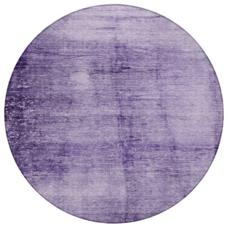 Piper Looms Chantille Modern ACN1884 Purple Machine Washable Area Rug Round Main Image