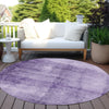 Piper Looms Chantille Modern ACN1884 Purple Machine Washable Area Rug Round Outdoor Lifestyle Image Feature