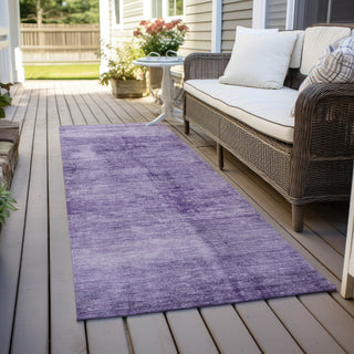 Piper Looms Chantille Modern ACN1884 Purple Machine Washable Area Rug Runner Outdoor Lifestyle Image Feature