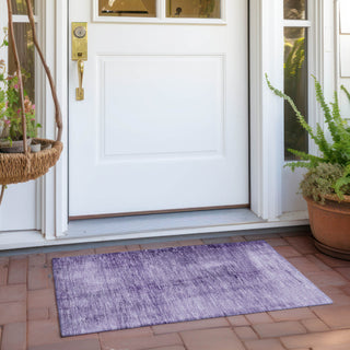Piper Looms Chantille Modern ACN1884 Purple Machine Washable Area Rug Scatter Outdoor Lifestyle Image Feature
