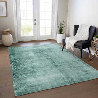 Piper Looms Chantille Modern ACN1884 Teal Machine Washable Area Rug Lifestyle Image Feature