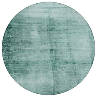 Piper Looms Chantille Modern ACN1884 Teal Machine Washable Area Rug Round Main Image