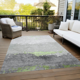 Piper Looms Chantille Modern ACN1885 Aloe Machine Washable Area Rug Outdoor Lifestyle Image Feature