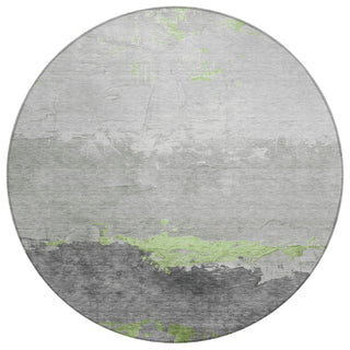 Piper Looms Chantille Modern ACN1885 Aloe Machine Washable Area Rug Round Main Image
