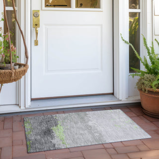 Piper Looms Chantille Modern ACN1885 Aloe Machine Washable Area Rug Scatter Outdoor Lifestyle Image Feature