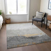 Piper Looms Chantille Modern ACN1885 Gold Machine Washable Area Rug Lifestyle Image Feature